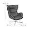 Flash Furniture Gray LeatherSoft Seat, Gray Back, 32.5 W 40.5 H ZB-WING-GY-LEA-GG - alternate 7
